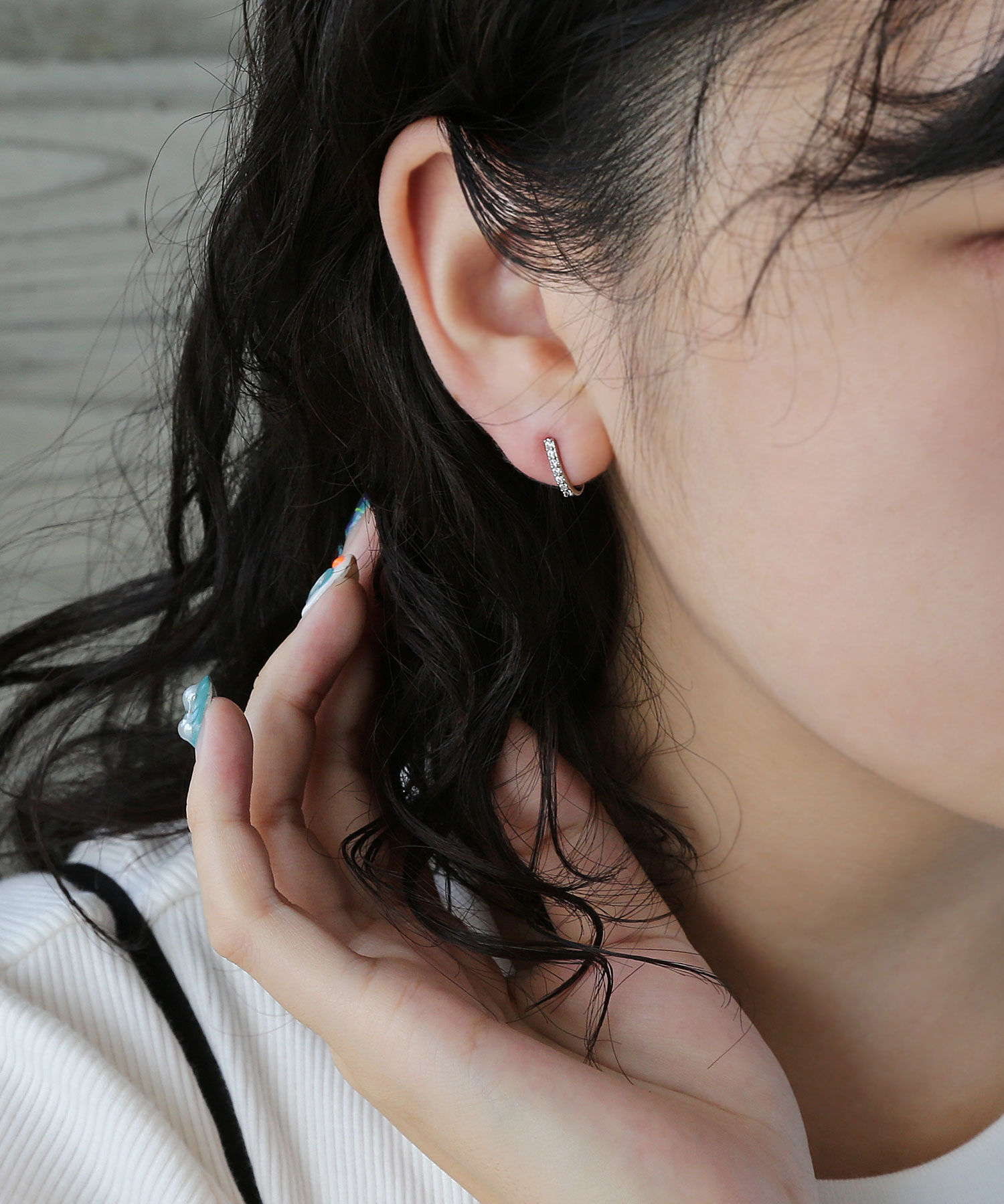 colleca la「Iラインストーンイヤリング」|イヤリング|