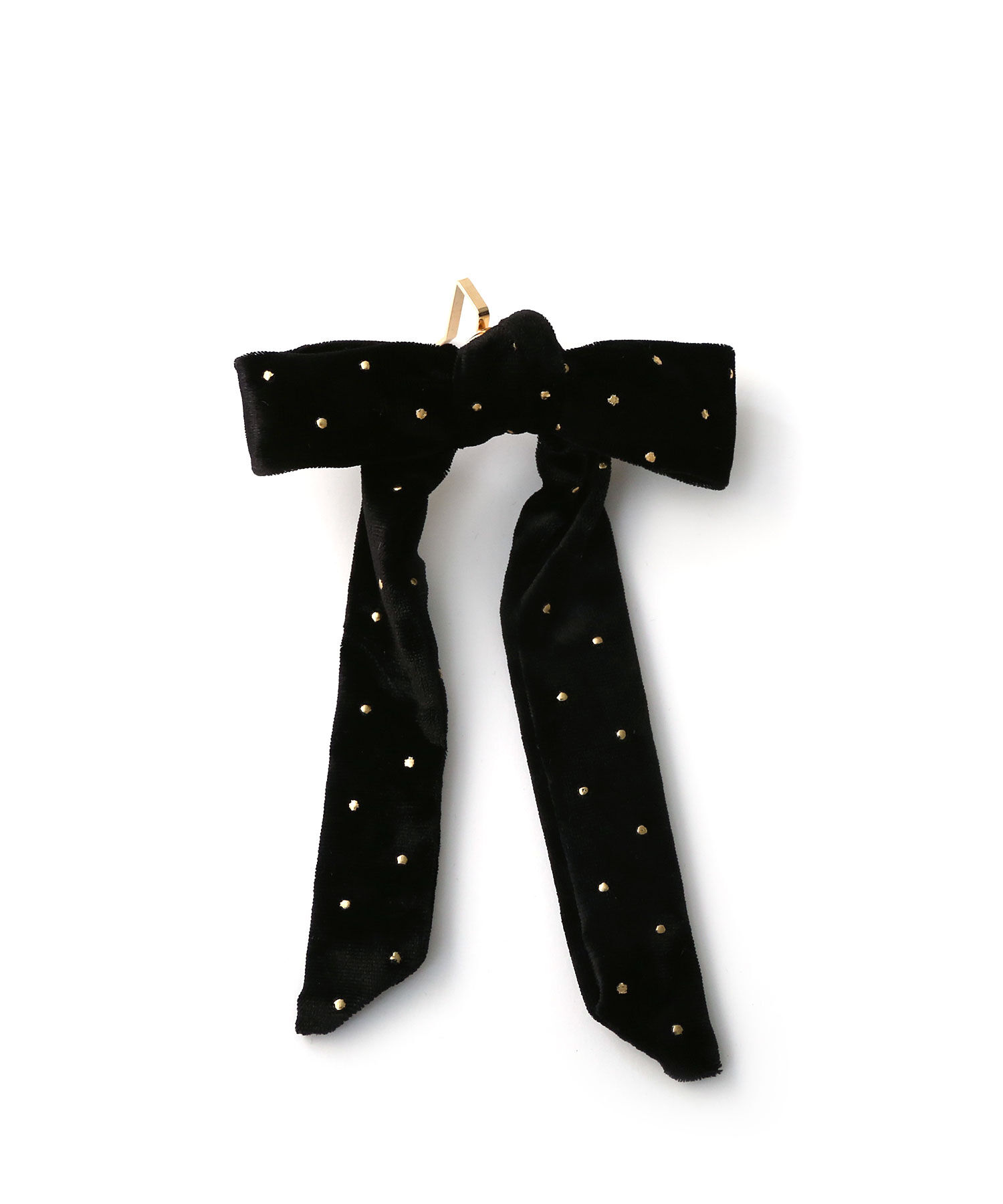 colleca la「ドット柄 ベロアリボンヘアカフ/ヘアフック」|その他|