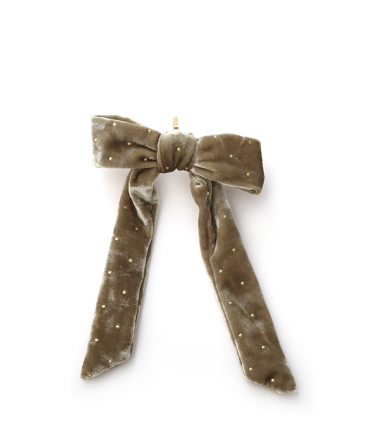 colleca la「ドット柄 ベロアリボンヘアカフ/ヘアフック」|その他|