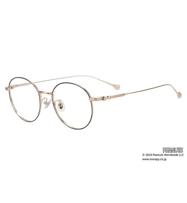  「ボストン型 メガネ | Zoff PEANUTS COLLECTION 4 (ジョープレッピー モデル) スヌーピー  レンズ交換券付」|メガネ|