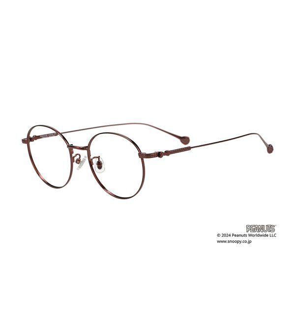  「ボストン型 メガネ | Zoff PEANUTS COLLECTION 4 (ジョープレッピー モデル) スヌーピー  レンズ交換券付」|メガネ|
