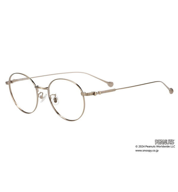  「ボストン型 メガネ | Zoff PEANUTS COLLECTION 4 (ジョープレッピー モデル) スヌーピー  レンズ交換券付」|メガネ|