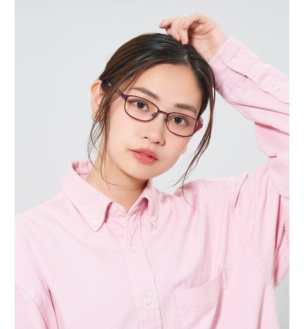  「ウェリントン型 メガネ | メタル 大人可愛い 伊達メガネ レディース レンズ交換券付」|メガネ|