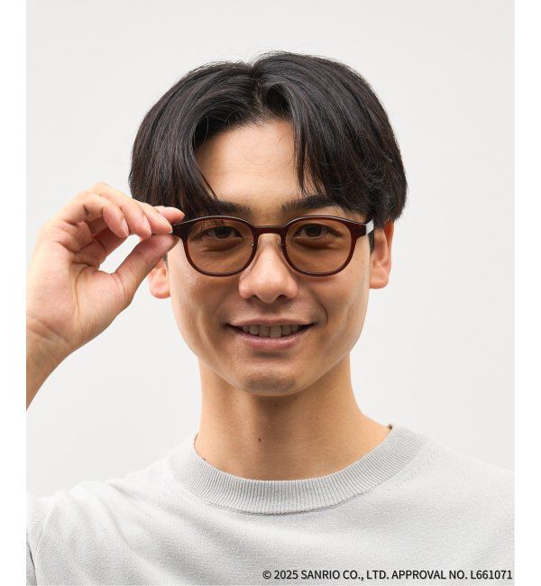  「【WEB限定】Zoff｜はぴだんぶい 調光サングラス｜紫外線で色が変わる 紫外線対策 UVカット｜グッズ  」|サングラス|ブラウン1