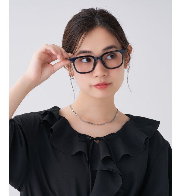  「ウェリントン型 メガネ | 伊達メガネ 度付きメガネユニセックス  Zoff｜CLASSIC  レンズ交換券付」|メガネ|濃ブルー