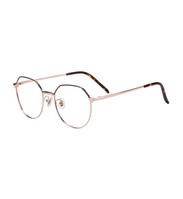  「ボストン型 メガネ | クラウンパント メタルフレーム 眼鏡 伊達メガネ 度付き CLASSIC レンズ交換券付」|メガネ|