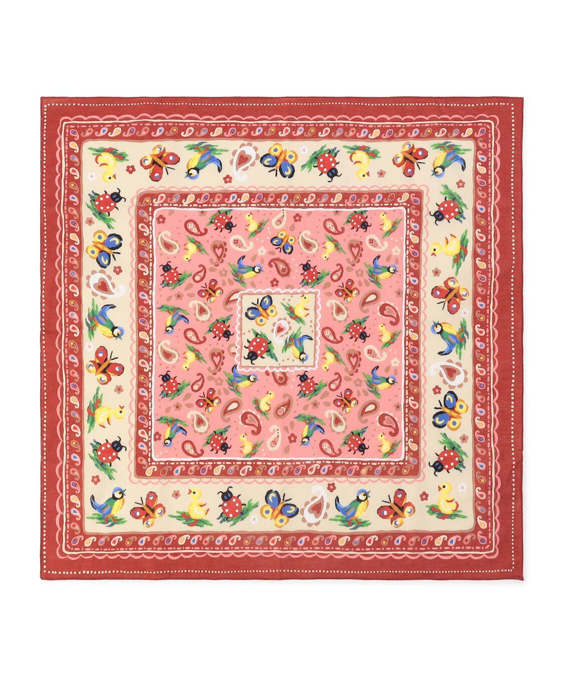 FEILER「ハイジペイズリー　バンダナ　HPY-257055」|ストール|ピンク