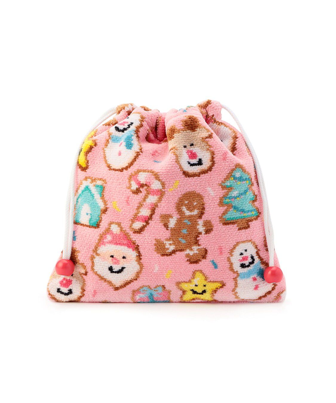 LOVERARY BY FEILER「クリスマスクッキーズ　巾着　L/CMC-257153」|ポーチ|ペールピンク