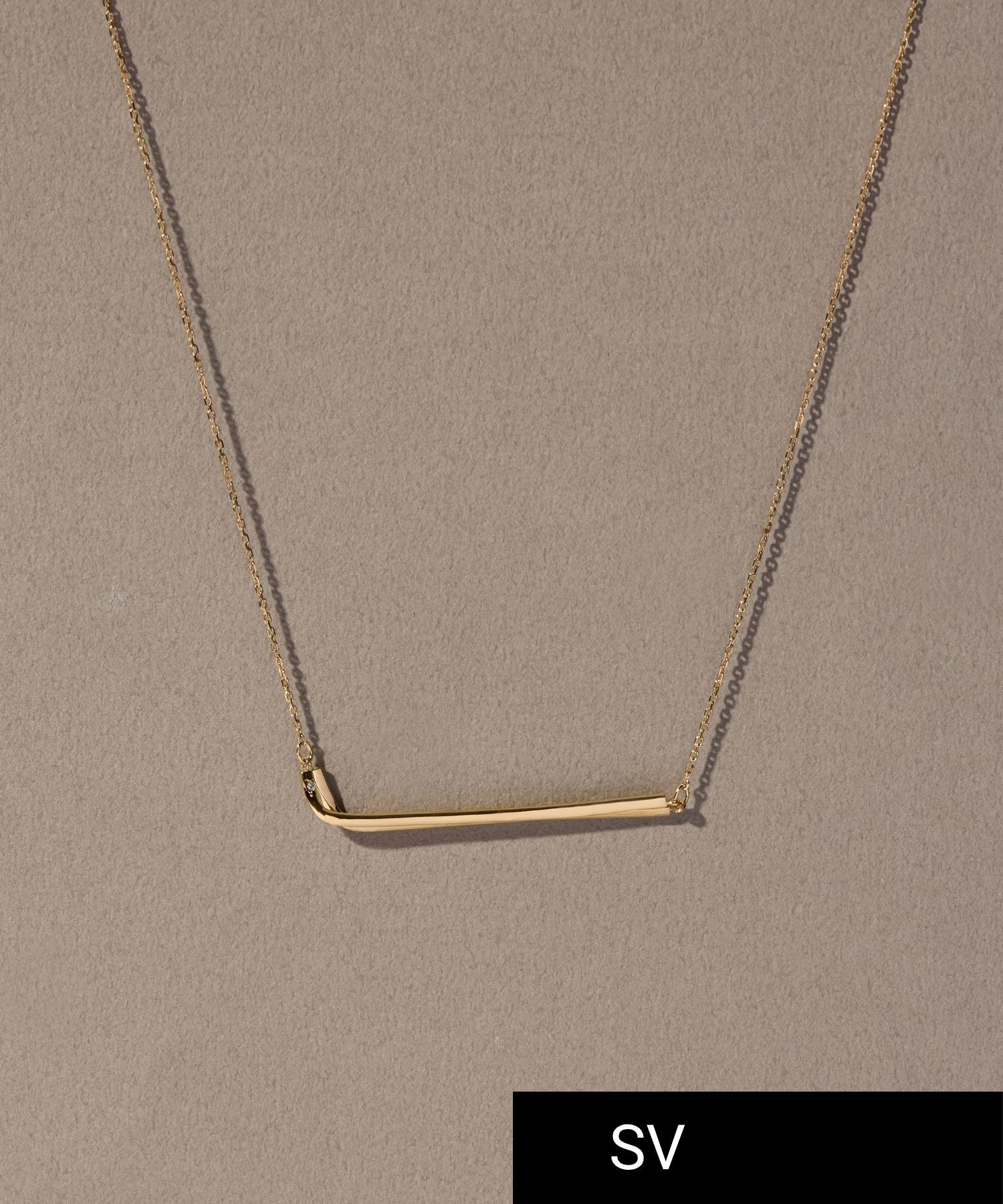 JUPITER「【SV925】ダブルバーダイヤモンドネックレス/ペア」|ネックレス|ゴールド