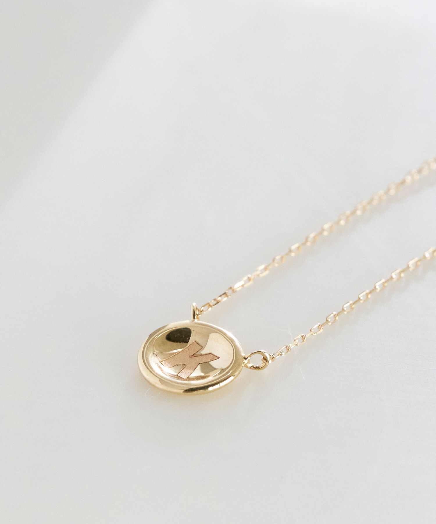 JUPITER「【K10】イニシャルコインネックレス」|ネックレス|