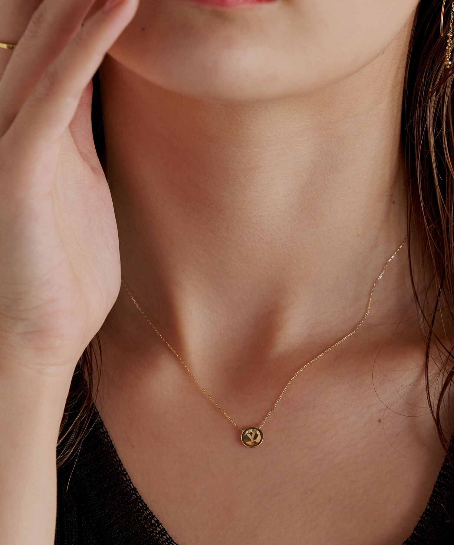 JUPITER「【K10】イニシャルコインネックレス」|ネックレス|