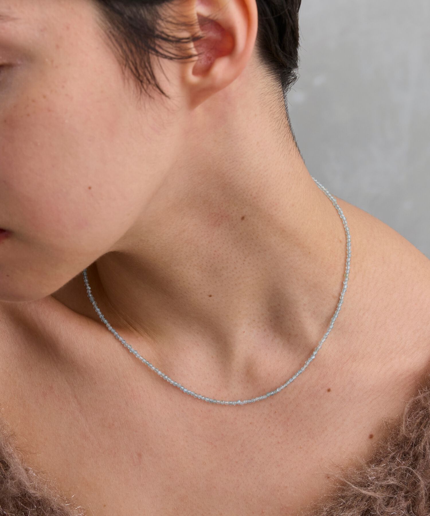 JUPITER「天然石ビーズネックレス/金属アレルギー対応/ニッケルフリー　アパタイト」|ネックレス|