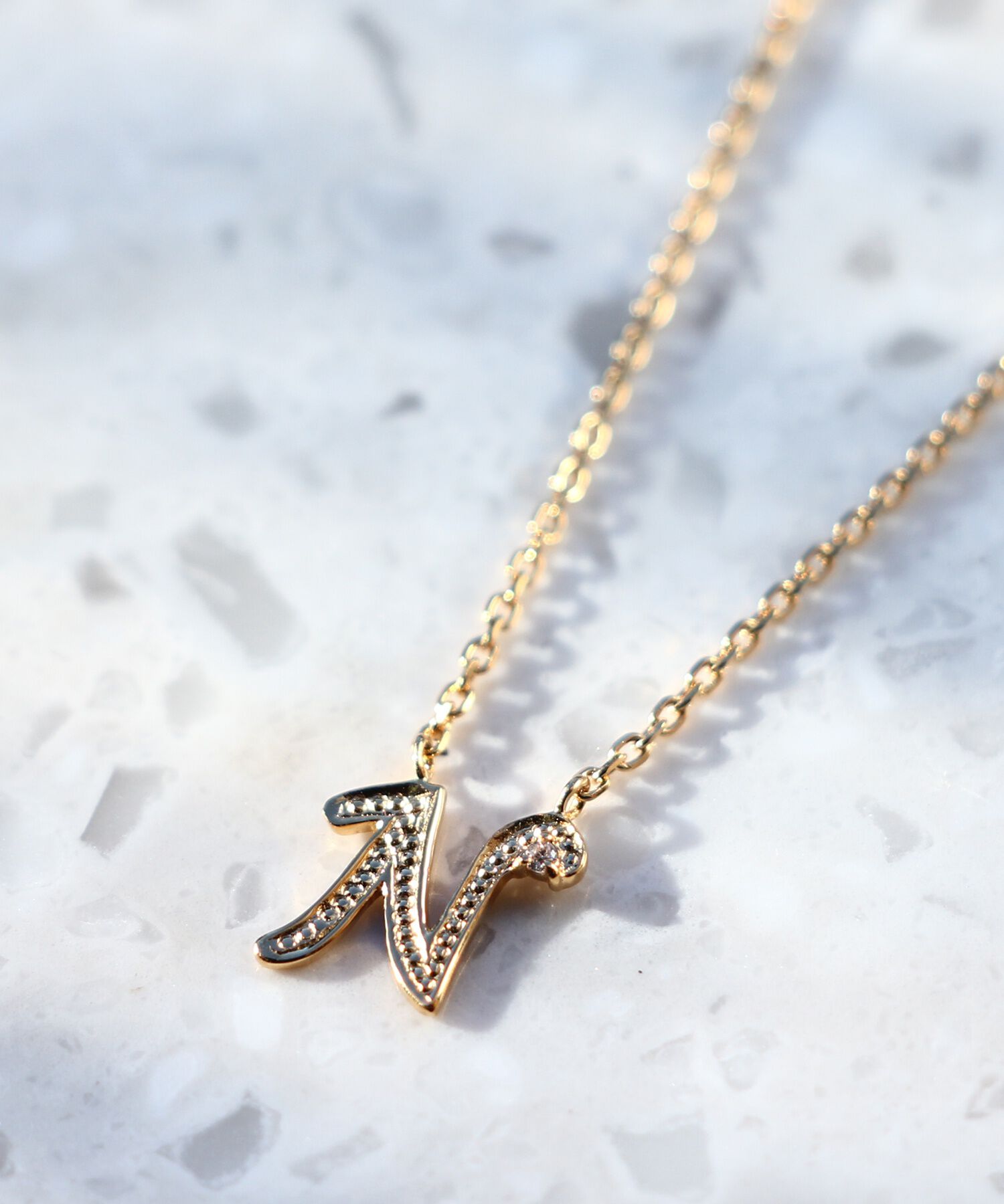 JUPITER「【SV】イニシャルダイヤモンドネックレス」|ネックレス|