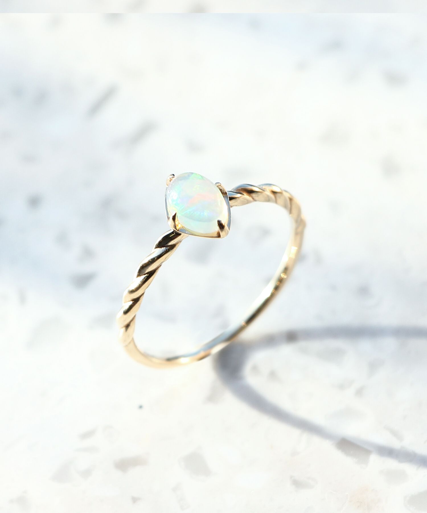 JUPITER「【K10】天然石オーバルリング　オパール」|リング|