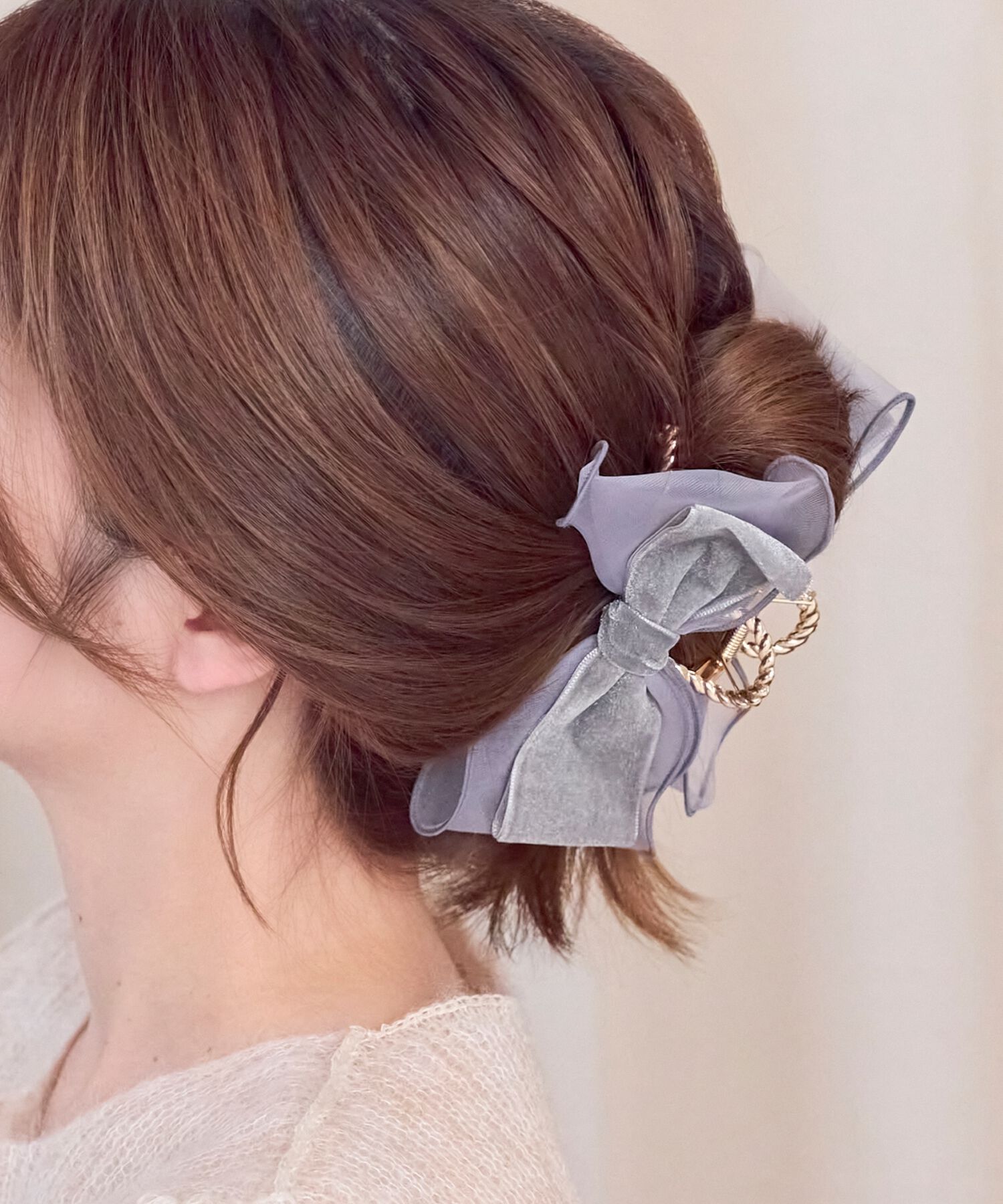 Phoebe「ボリュームベロアリボンバンスクリップ」|その他|