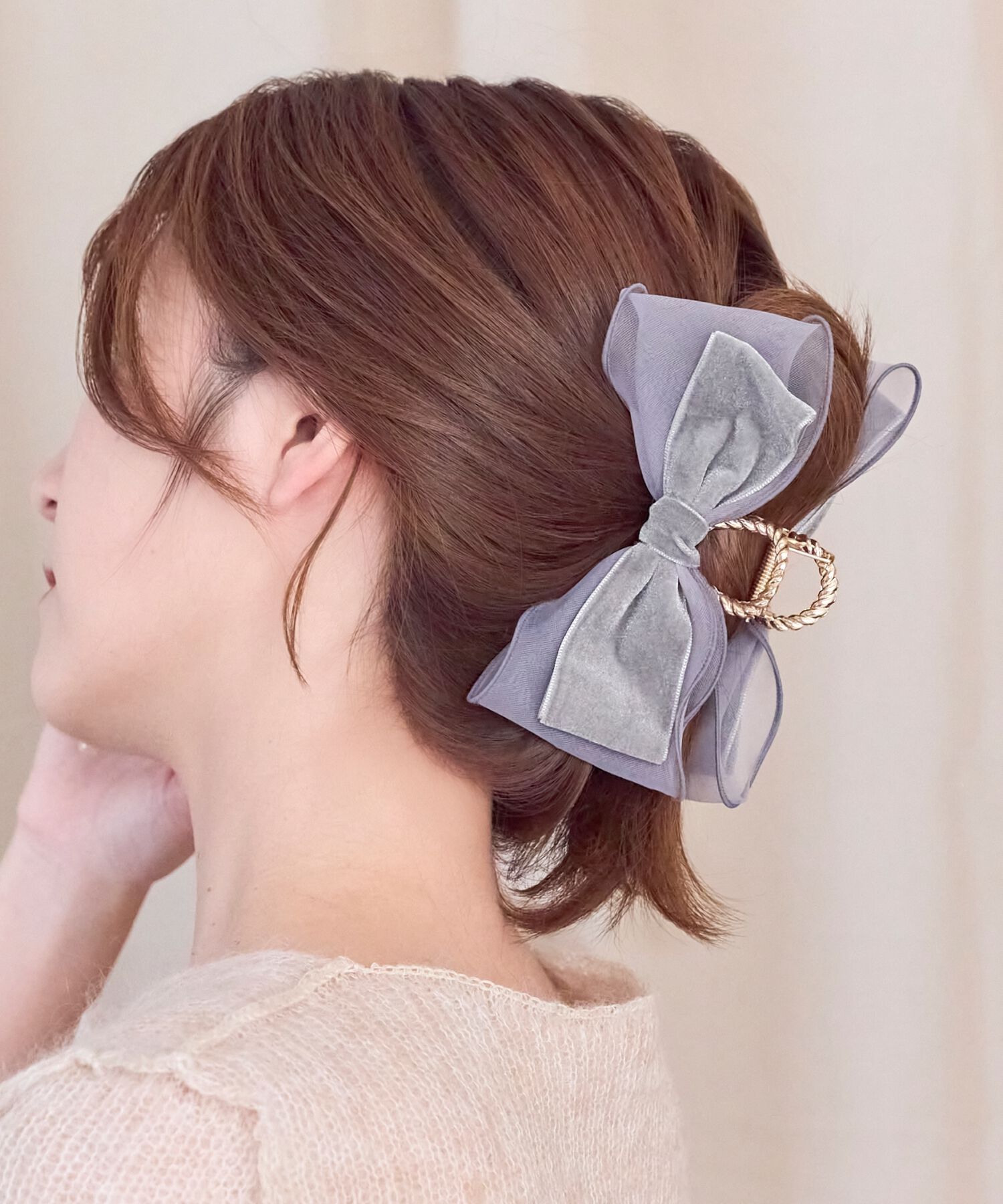 Phoebe「ボリュームベロアリボンバンスクリップ」|その他|