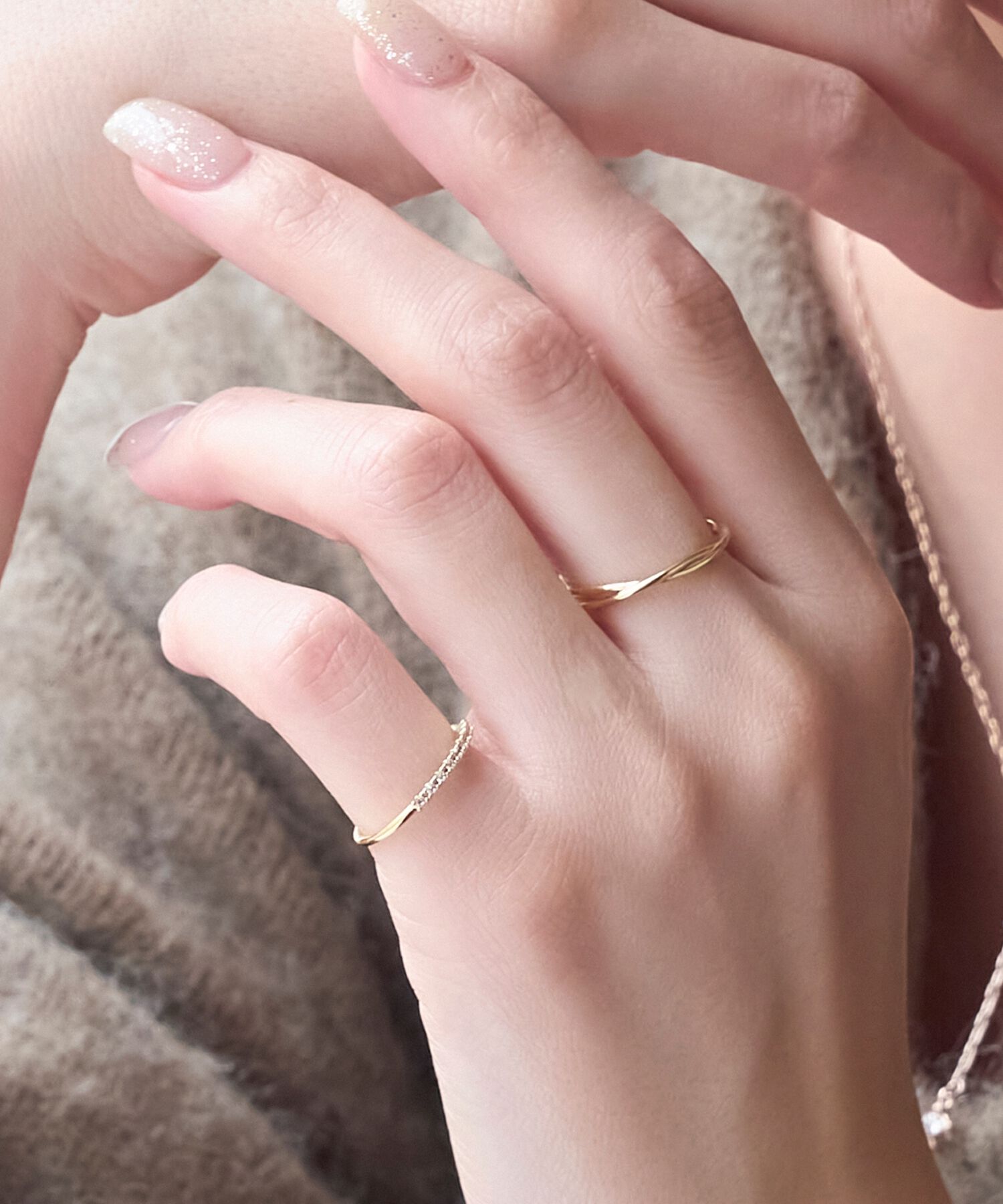 Phoebe「2setラインビジューリング」|リング|