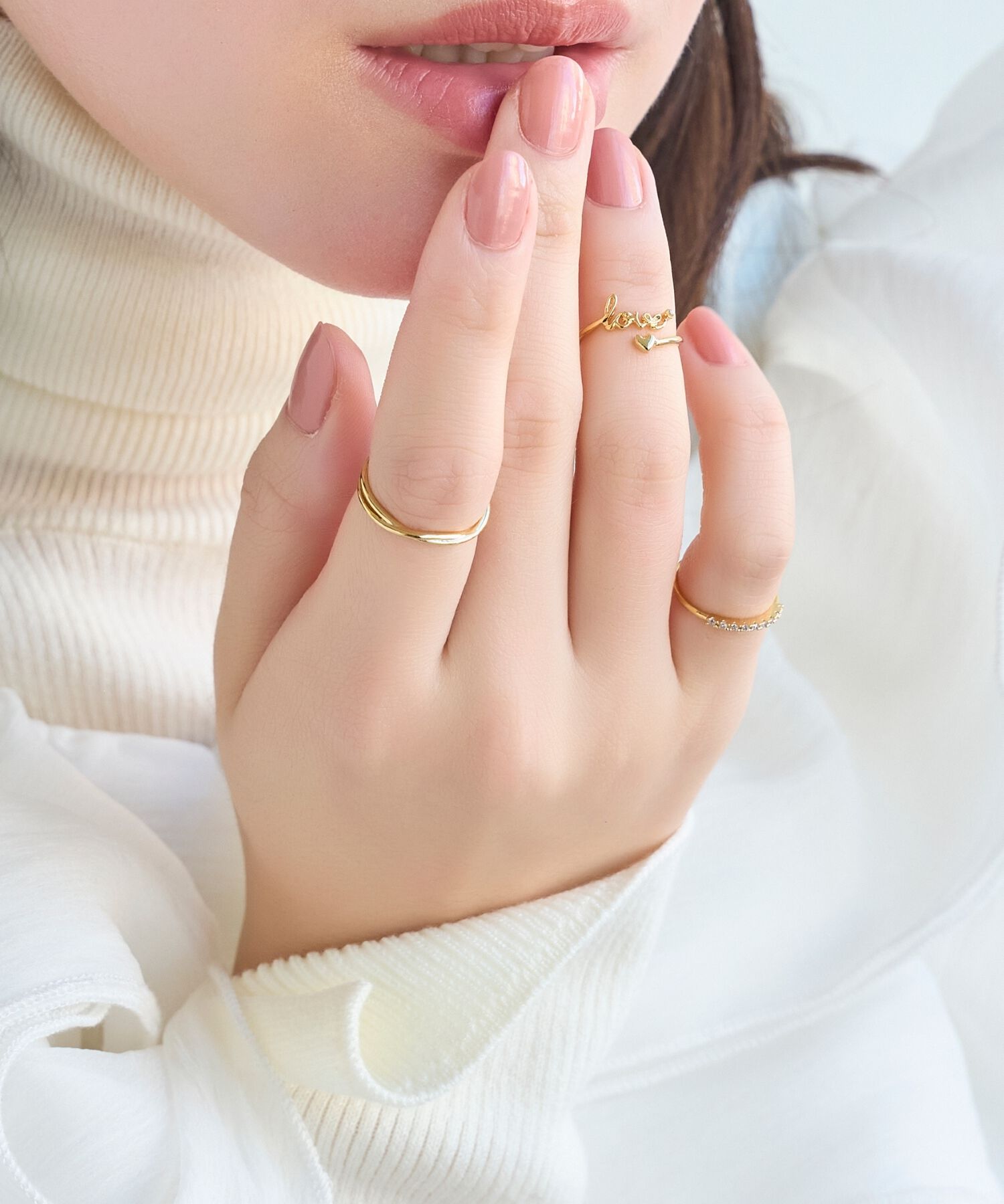 Phoebe「2setラインビジューリング」|リング|