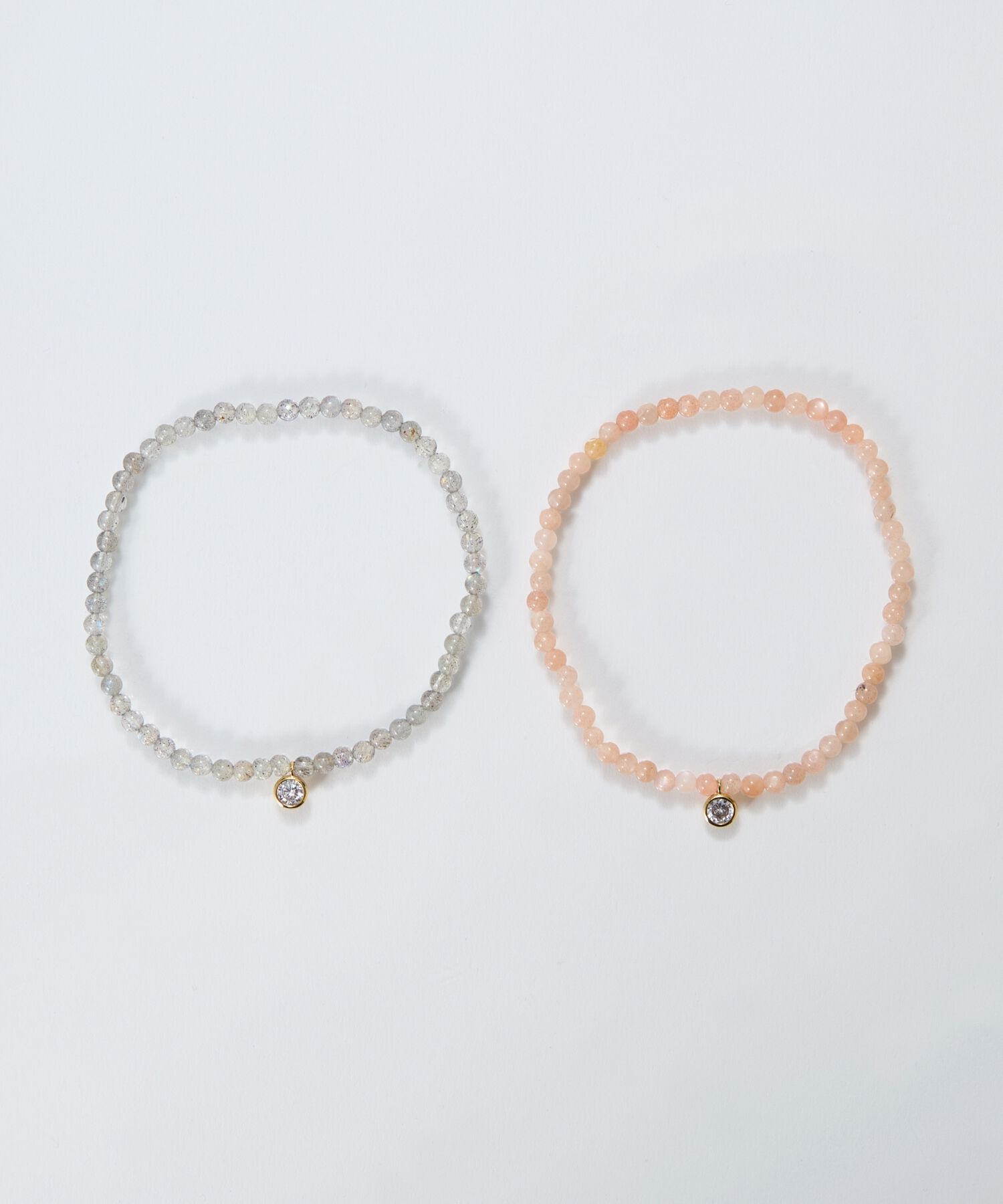 Phoebe「ウィスパーストーンブレスレット　ピンク/天然石」|ブレスレット・バングル|