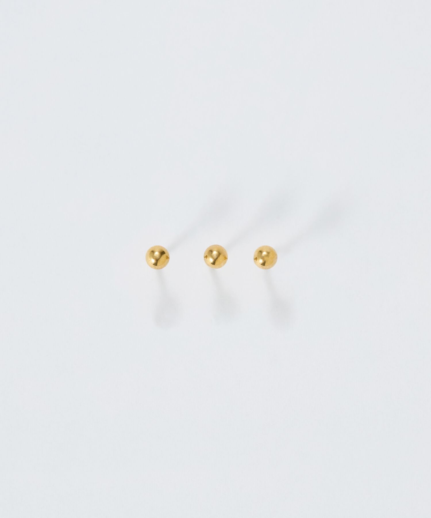 Phoebe「【金属アレルギー対応】3setメタルピアス　ゴールド/サージカルステンレス」|ピアス|