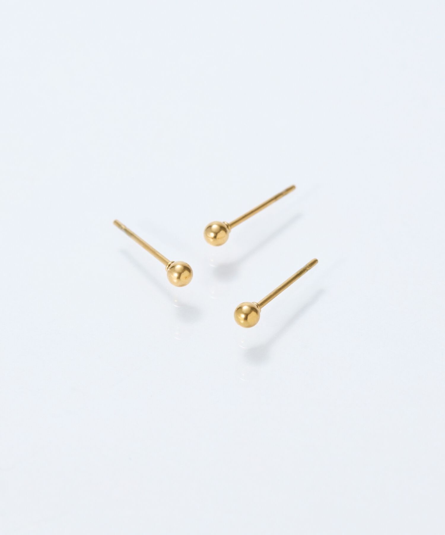 Phoebe「【金属アレルギー対応】3setメタルピアス　ゴールド/サージカルステンレス」|ピアス|
