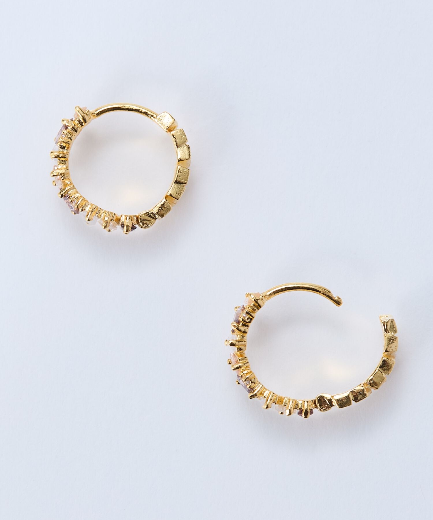 Phoebe「グレースカラービジューフープピアス　マルチカラー」|ピアス|