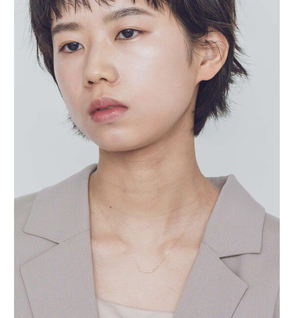 Jouete「K10YG レイヤー ブラウンダイヤモンド ネックレス」|ネックレス|