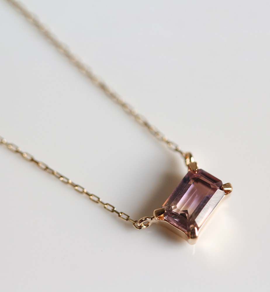  「カラーストーン ネックレス | K10YG」|ネックレス|