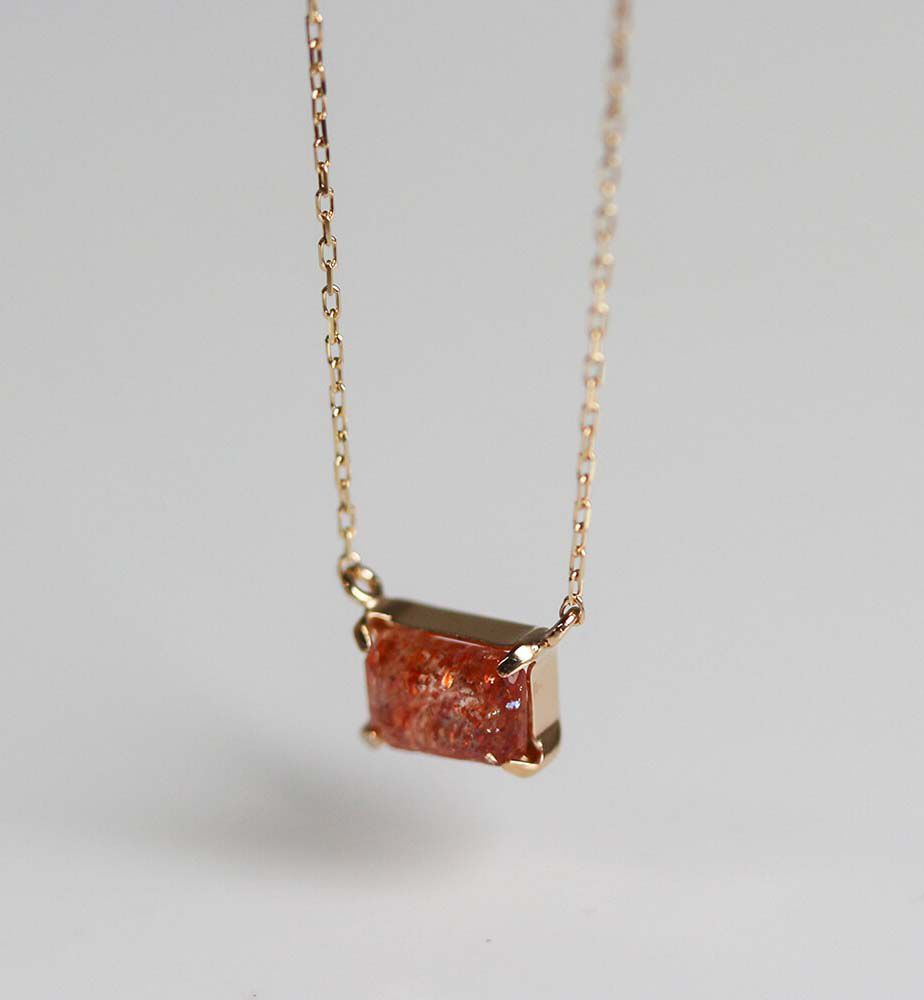  「カラーストーン ネックレス | K10YG」|ネックレス|