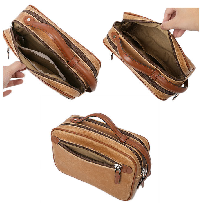 BACKYARD FAMILY「セカンドバッグ メンズ  通販 ダブルファスナー かっこいい 小さめ  クラッチバッグ 40代」|その他|