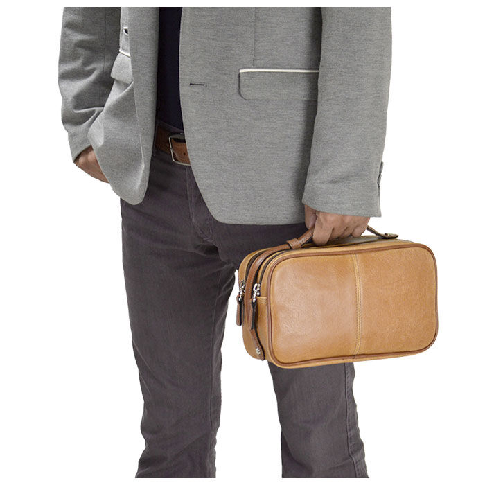 BACKYARD FAMILY「セカンドバッグ メンズ  通販 ダブルファスナー かっこいい 小さめ  クラッチバッグ 40代」|その他|