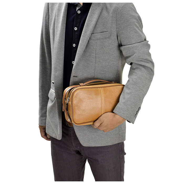 BACKYARD FAMILY「セカンドバッグ メンズ  通販 ダブルファスナー かっこいい 小さめ  クラッチバッグ 40代」|その他|