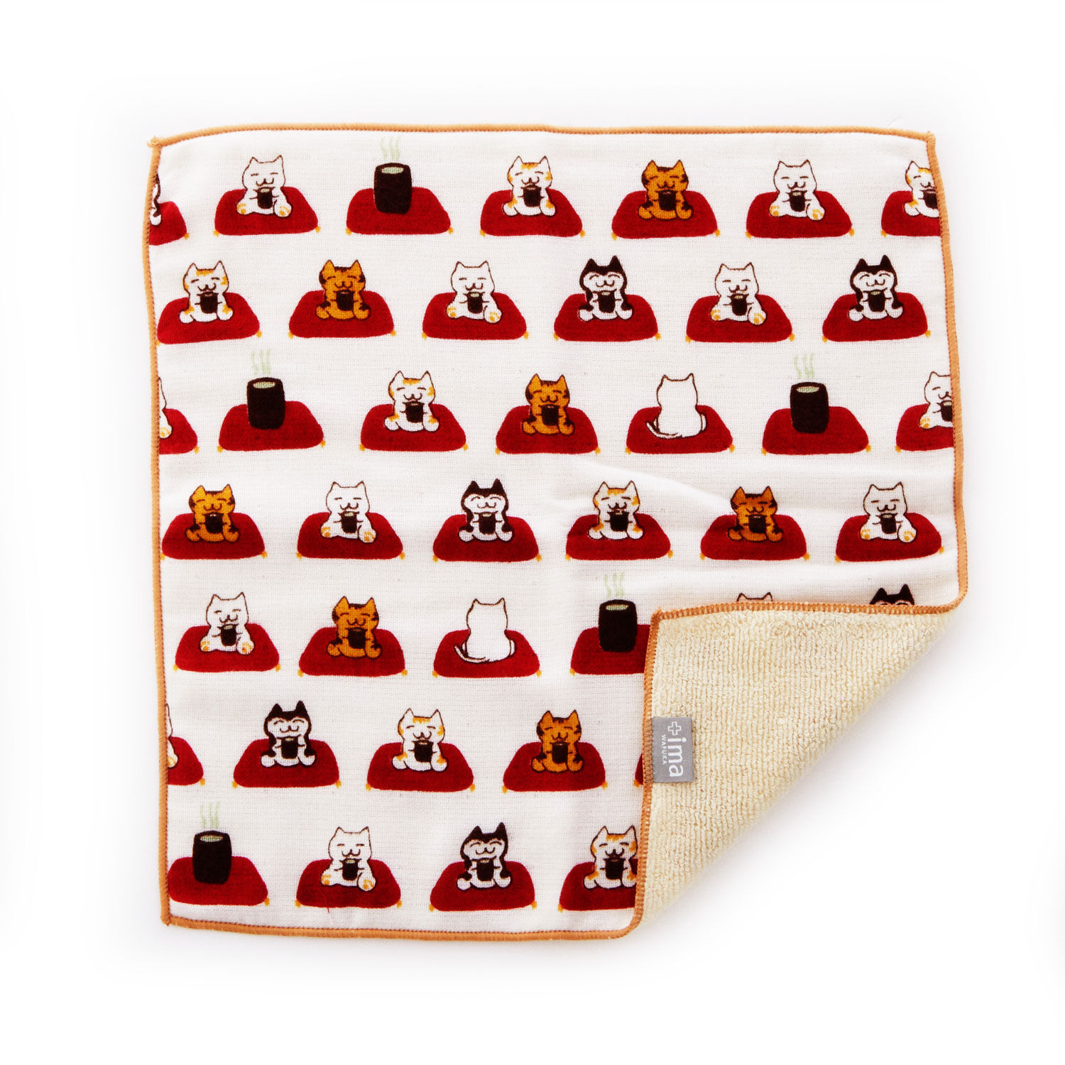 BACKYARD FAMILY「タオルハンカチ プラスイマ ＋ima タオル ハンカチ ハンドタオル レディース キッズ 通販」|ハンカチ|レッド2