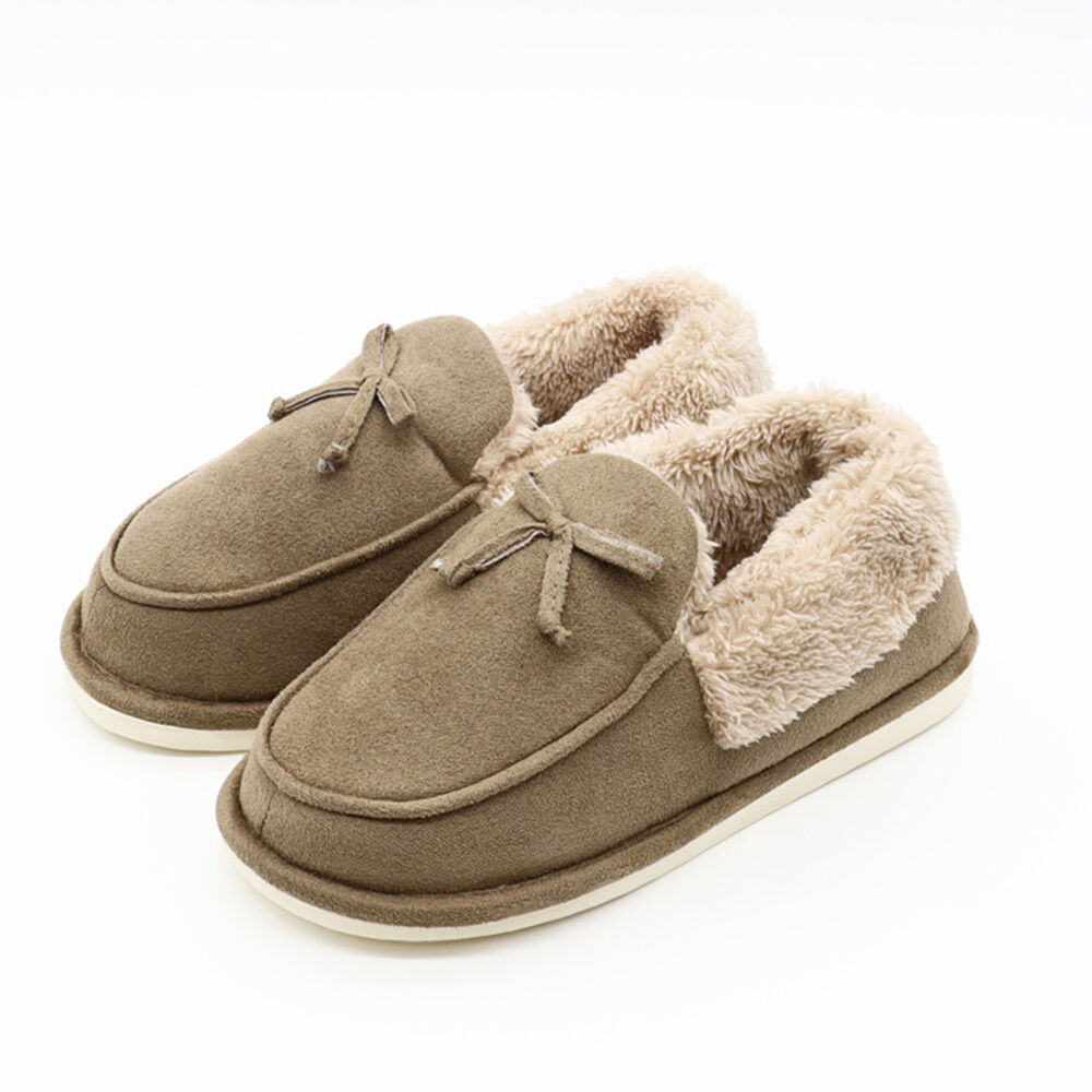 BACKYARD FAMILY「ルームシューズ かかと付き 通販 室内履き オフィス もこもこ あったか もっちり レディース」|ルームシューズ|ベージュ1