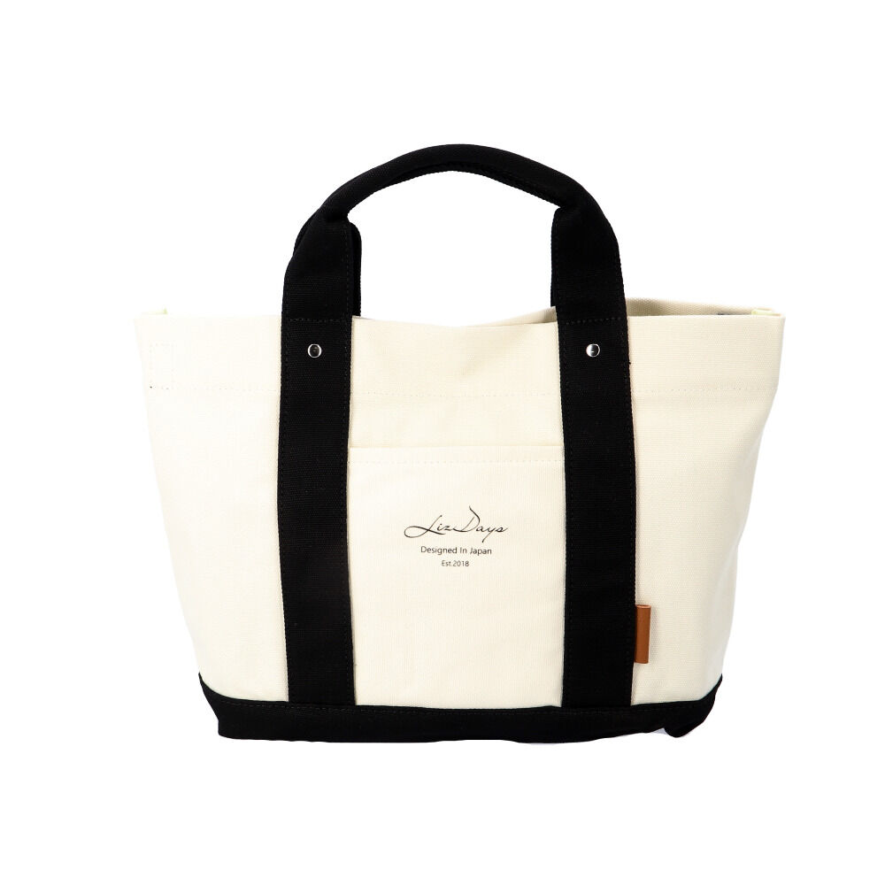 BACKYARD FAMILY「LIZDAYS リズデイズ トートバッグ lz-41603 通販 キャンバス 無地 小さめ 肩掛け」|トートバッグ|ブラック2