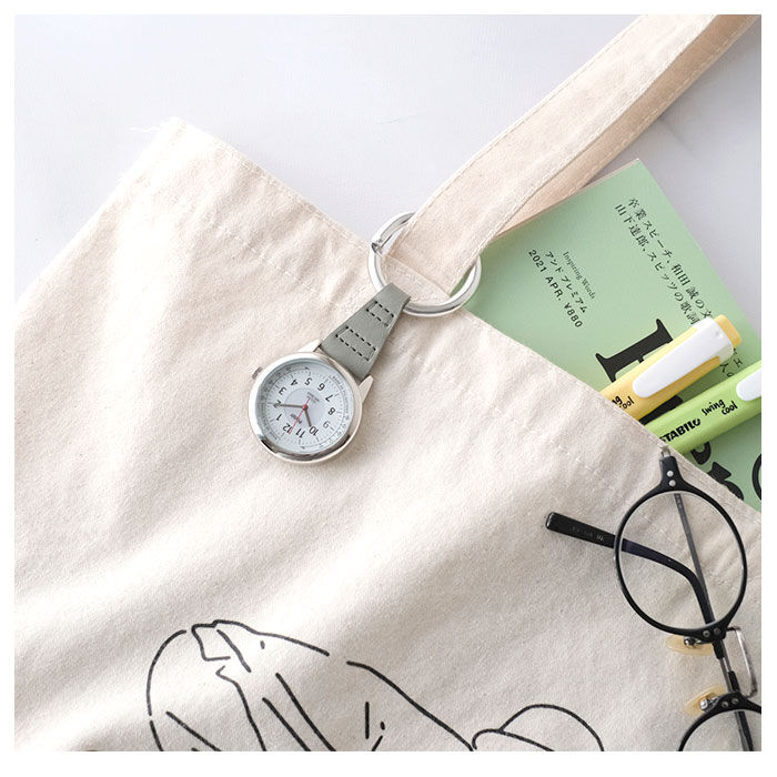 BACKYARD FAMILY「plaisir 時計 通販 懐中時計 カラビナウォッチ ナースウォッチ ソーラー 3気圧防水」|腕時計|