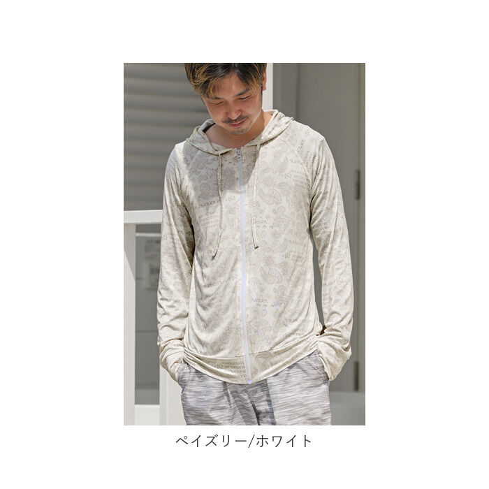 BACKYARD FAMILY「ラッシュガード メンズ 長袖 通販 おしゃれ 柄 パーカー 夏 ジップアップ M L XL XXL」|スポーツ|