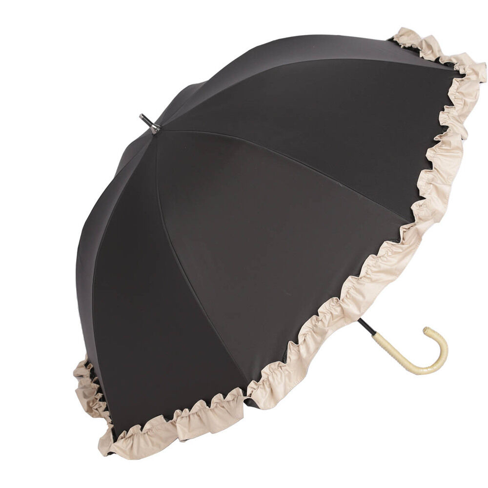 BACKYARD FAMILY「KIZAWA 日傘 完全遮光 通販 傘 50cm 1級遮光 晴雨兼用傘 長傘 雨傘 レディース」|傘|ブラック1