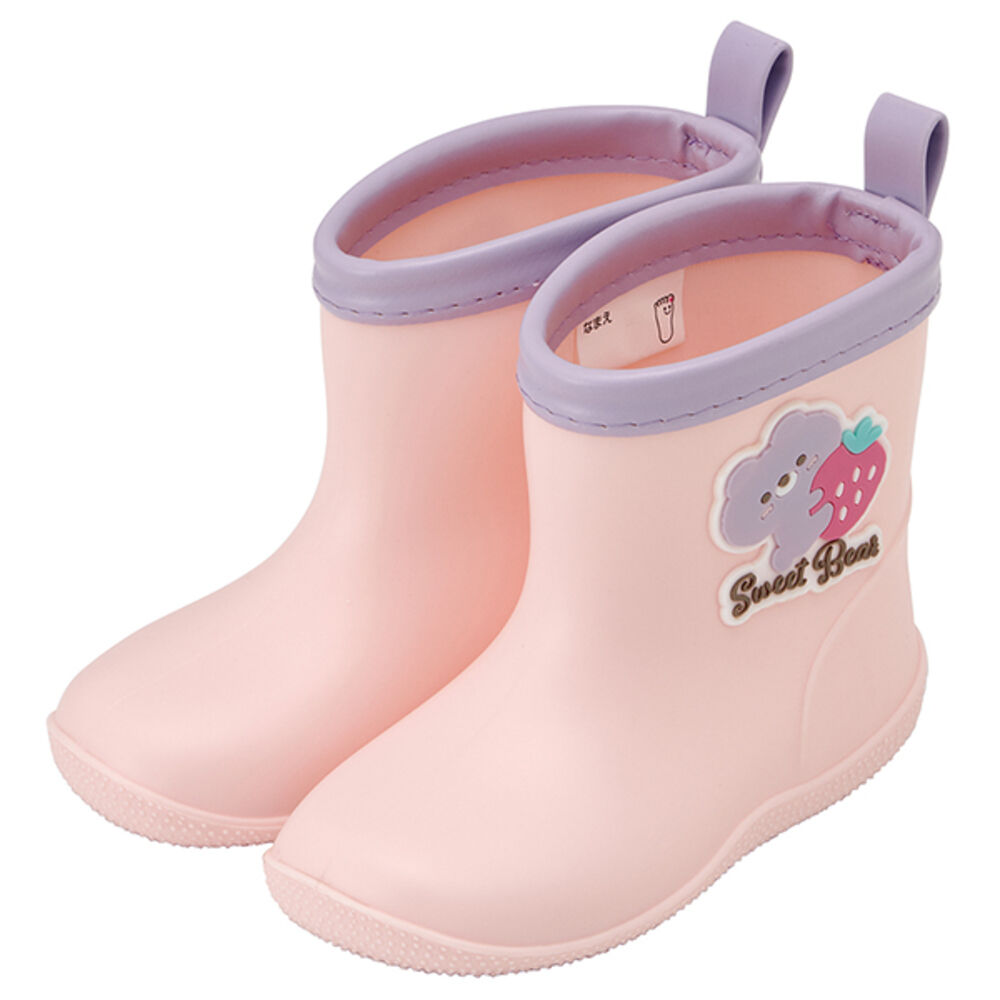 BACKYARD FAMILY「SKATER スケーター レインブーツ キッズ 通販 ワッペン付レインブーツ 長靴 ながぐつ 雨具」|ショートブーツ|ピンク1