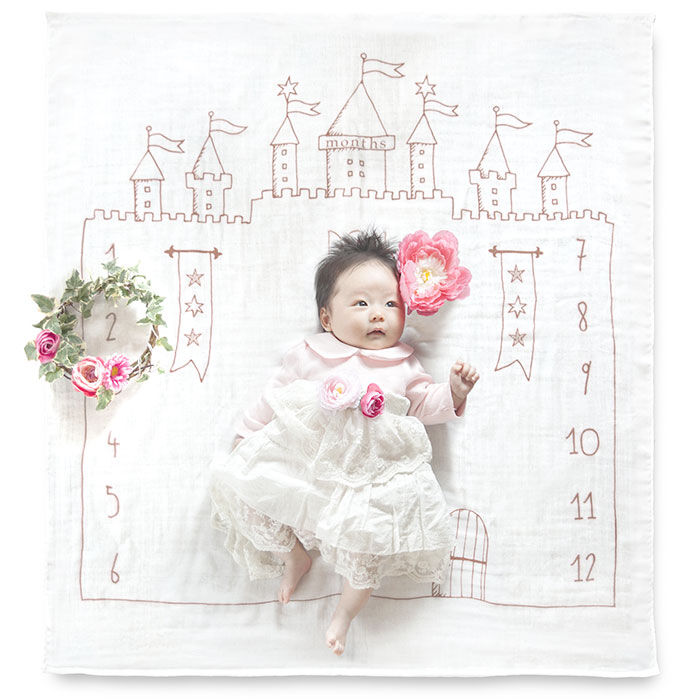 BACKYARD FAMILY「寝相アート おくるみ ガーゼケット ベビー 通販 シーツ 撮影シート 3重ガーゼケット 月齢フォト」|その他ベビーウェア|