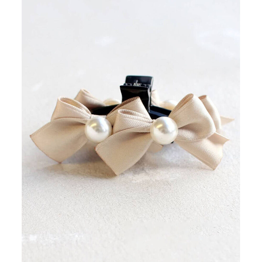 BACKYARD FAMILY「ヘアクリップ キッズ 通販 ヘア クリップ 68512302 るい蝶リボンバンスクリップ リボン」|その他|ベージュ1