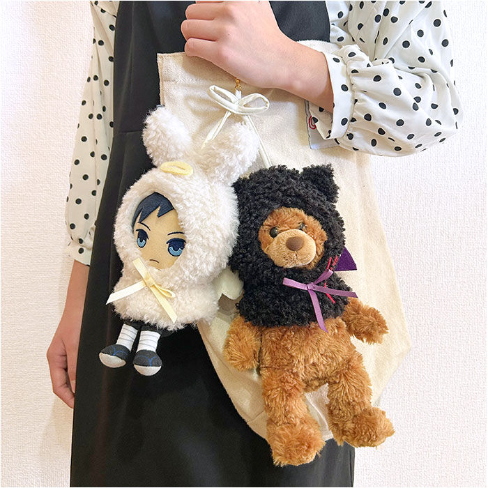 BACKYARD FAMILY「ぬいぐるみキーホルダー 通販 推し活 ぬいぐるみ 服 ポンチョ ぬいポンチョ 15cm 天使と悪魔」|チャーム・キーホルダー|