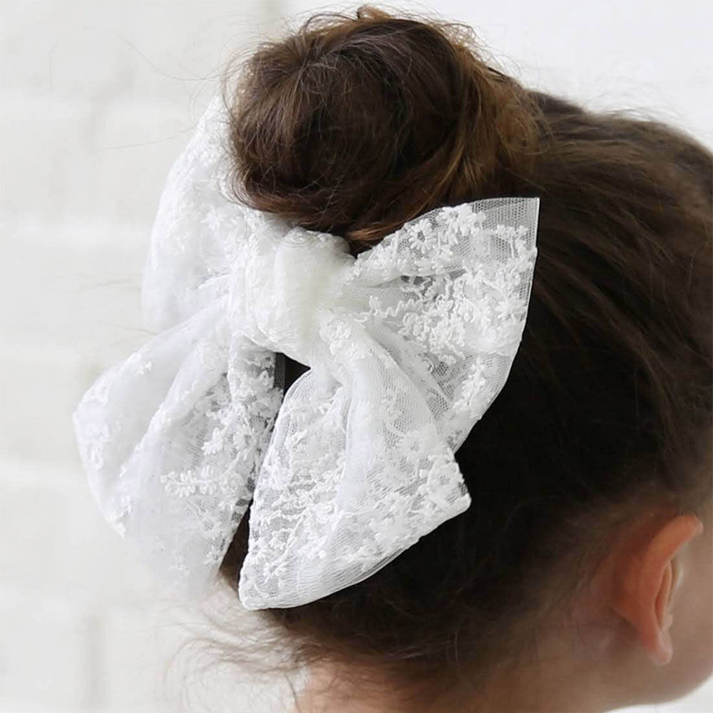 BACKYARD FAMILY「リボン バレッタ 大きい 通販 髪飾り 子供 子ども 女の子 おしゃれ かわいい オシャレ 可愛い」|その他|ホワイト1