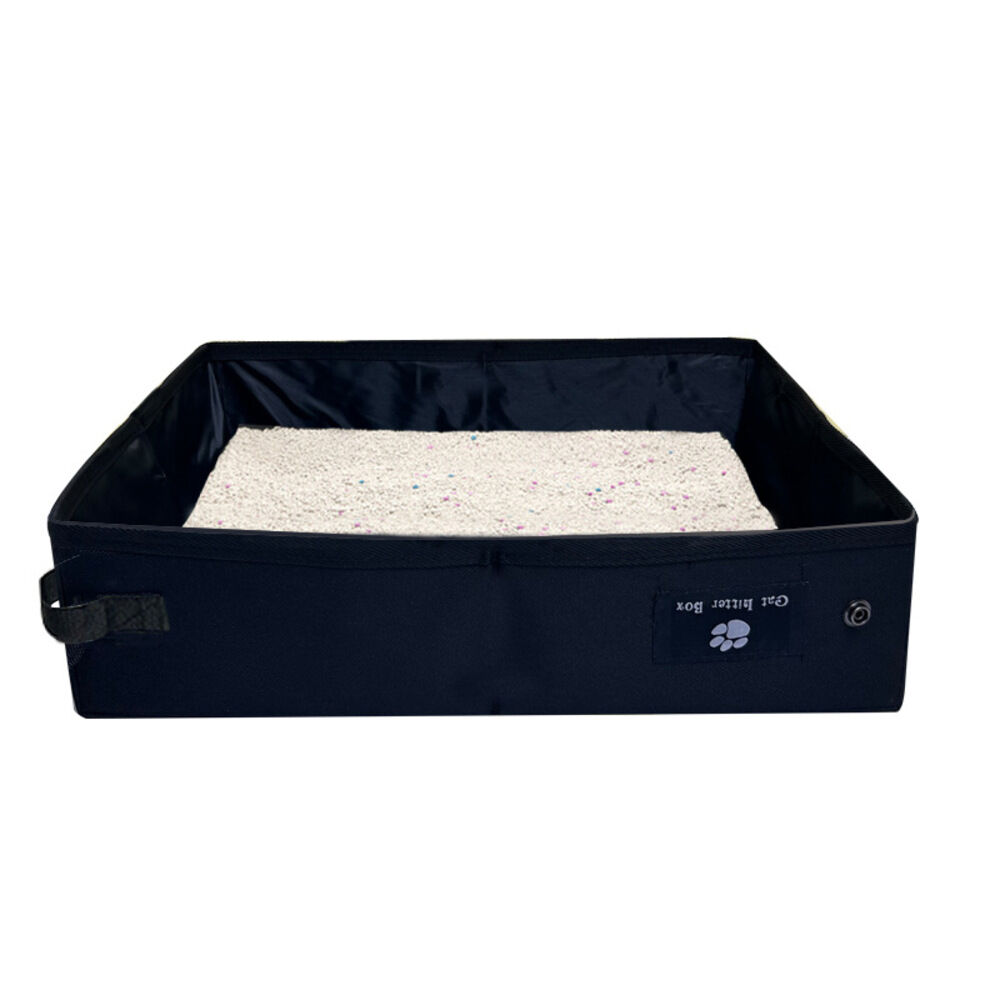 BACKYARD FAMILY「猫 トイレ 折り畳み 通販 折りたたみ ポータブル セカンドトイレ ペットトイレ 猫トイレ」|その他|ブラック1