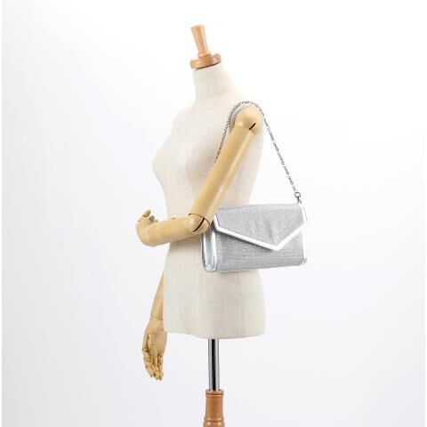 銀座かねまつ「MH24516CFUMET 【本革】グリッタークラッチバッグ」|ショルダー・メッセンジャー|