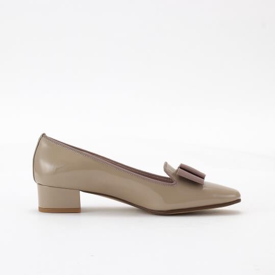 銀座かねまつ「LSFC2483ENABEG 【本革】【防水】アクアベルグログランリボンオペラパンプス」|パンプス|