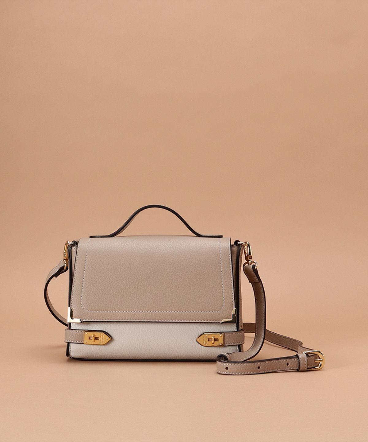 Samantha Thavasa「バイカラーエールショルダー」|ショルダー・メッセンジャー|グレージュ