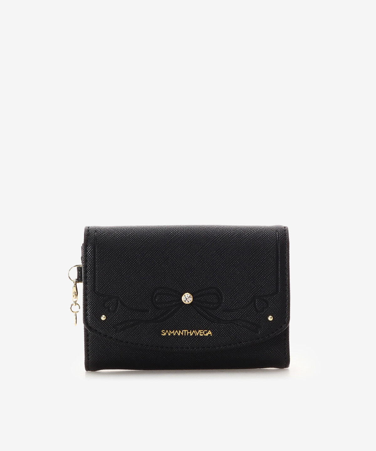 Samantha Vega「エンボスリボンカードケース」|名刺入れ・カードケース|ブラック