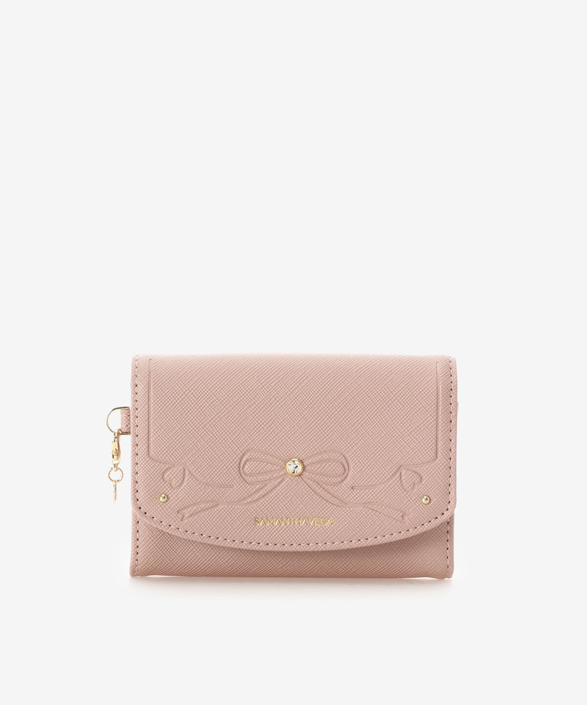 Samantha Vega「エンボスリボンカードケース」|名刺入れ・カードケース|ピンク