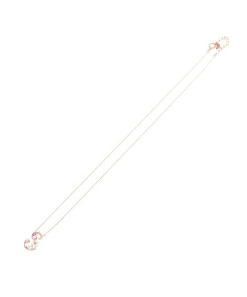 Samantha Tiara「K18 SPG フラワーレターズイニシャルネックレス 大 (S)」|ネックレス|